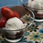 Postre de helado francés